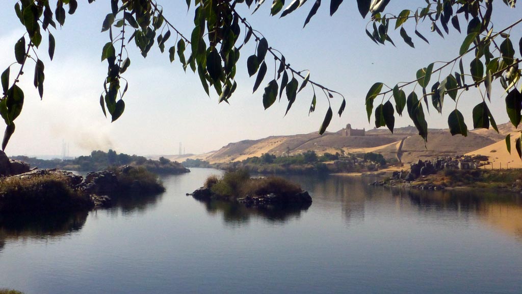 Blick auf den Nil von Kitchener Island aus