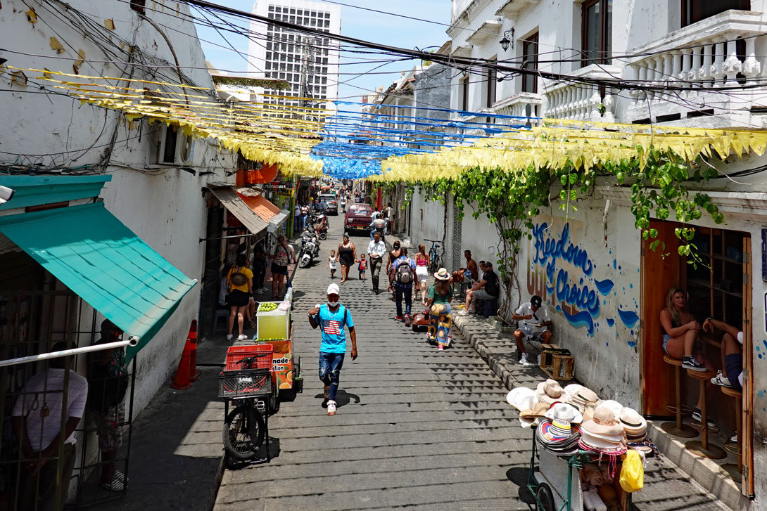 Straße im Hafenviertel Getsemani