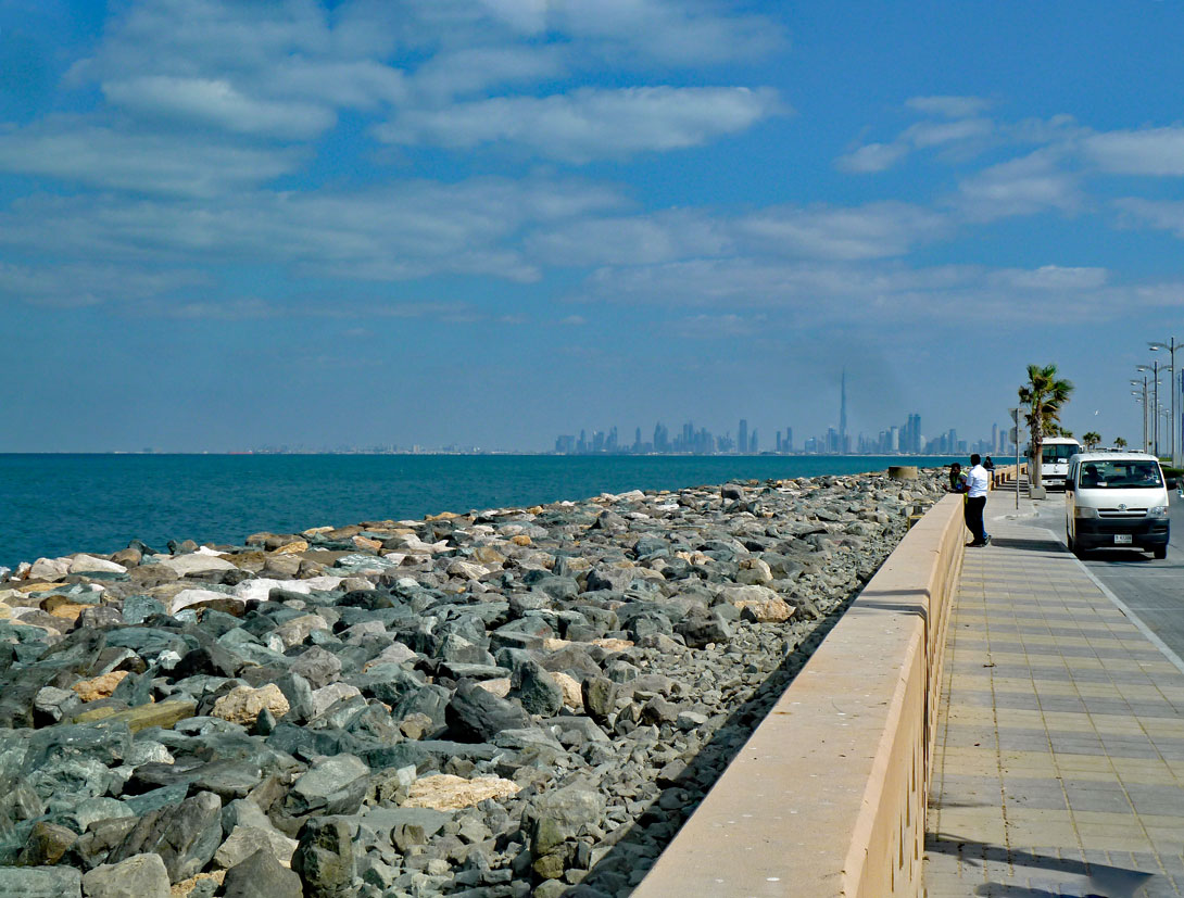 Der Außenring der Dubai Palmeninsel