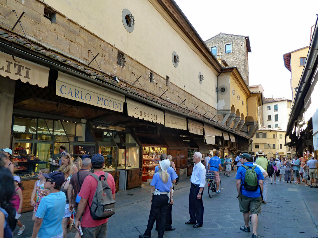 Geschäfte auf der Ponte Vecchio