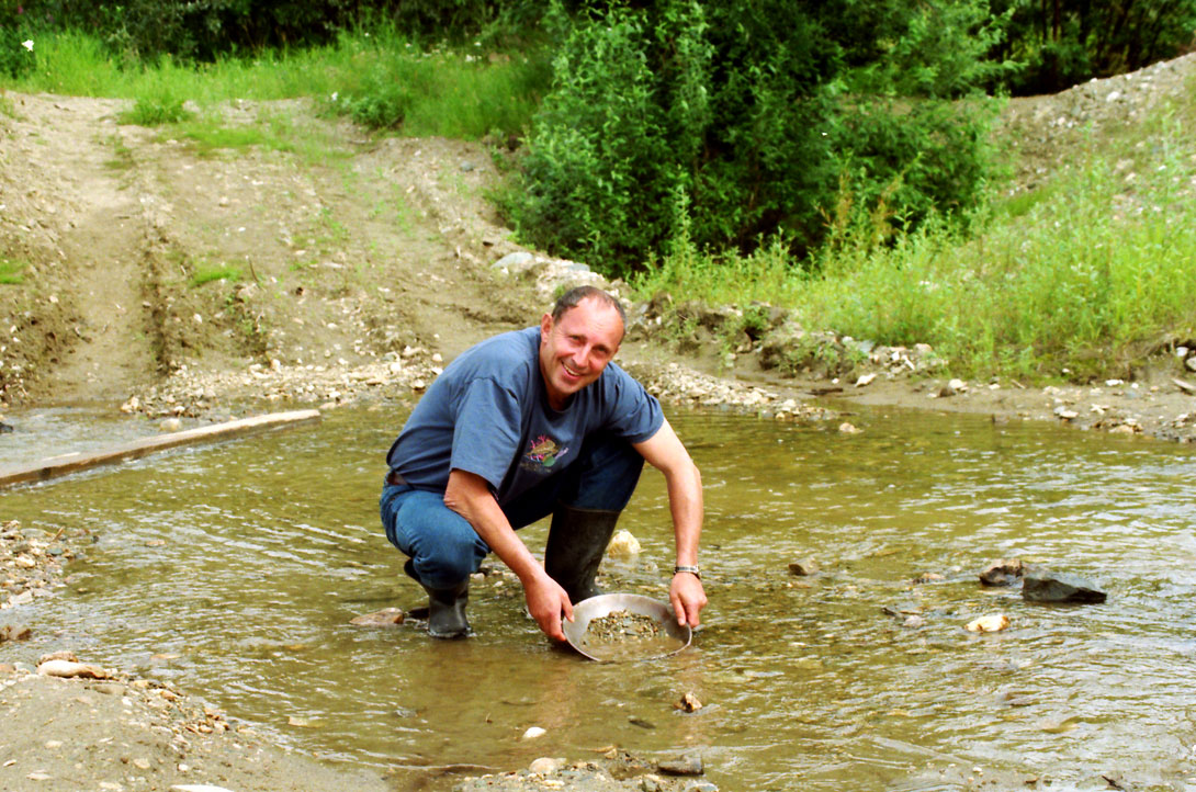 Gold waschen am Klondike
