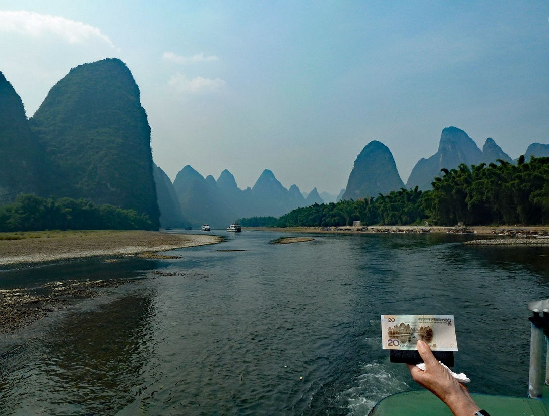 Landschaft auf dem Li Fluss