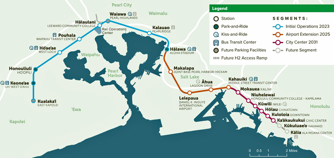Ausbaustand der Honolulu Skyline im Februar 2025