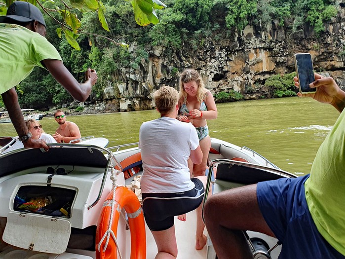 Heiratsantrag am Grand River East Mauritius