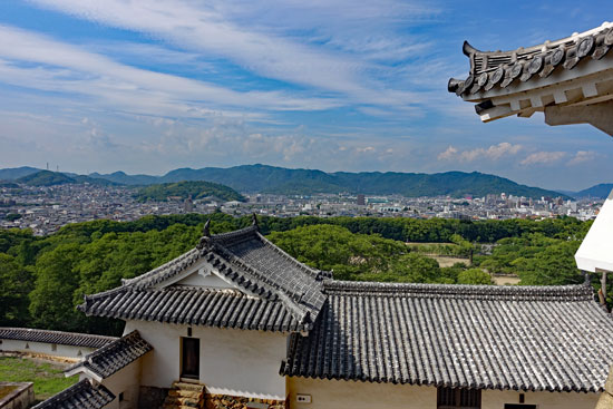 Blick von der Burg Himeji