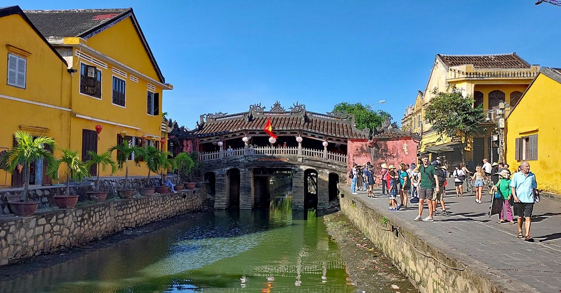 Die japanische Brücke von Hoi An