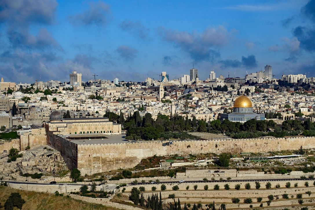 Blick auf die Altstadt von Jerusalem vom Ölberg aus
