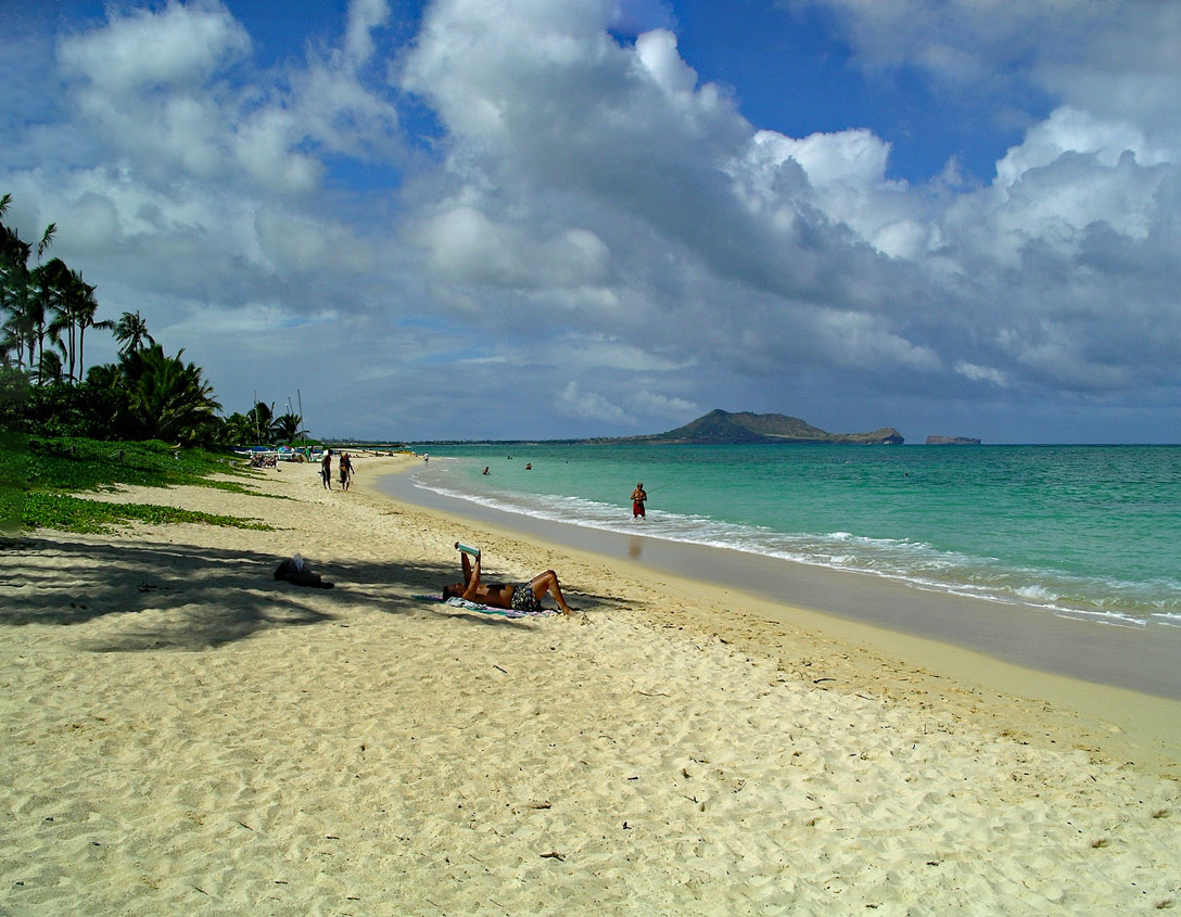 Kilometerweiter Strand am Kailua Beach Kailua Beach Oahu