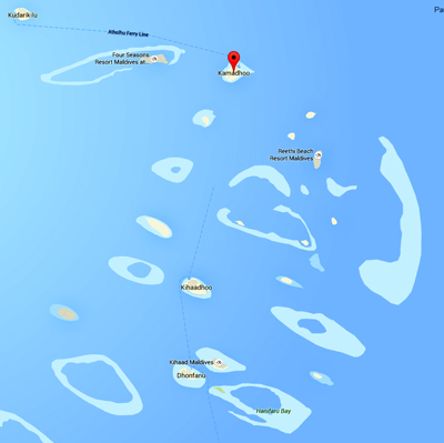 Lage der Insel Kamadhoo