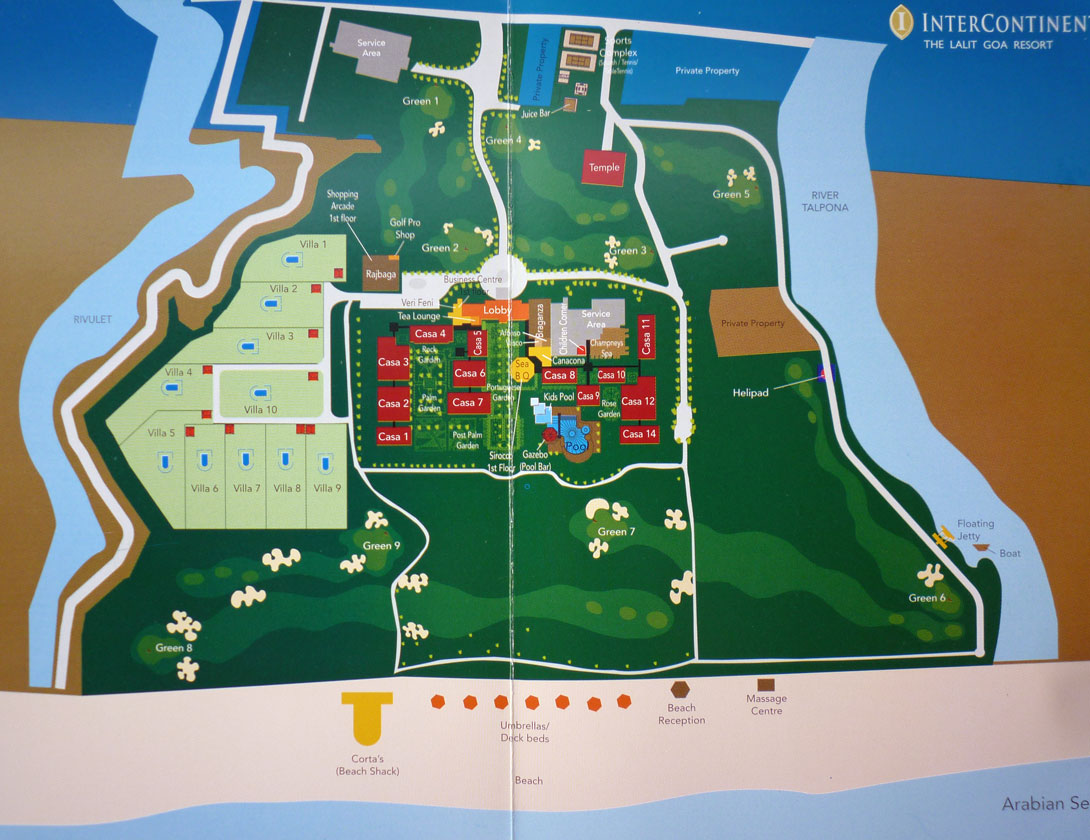 Lageplan vom Lalit Interconti Goa