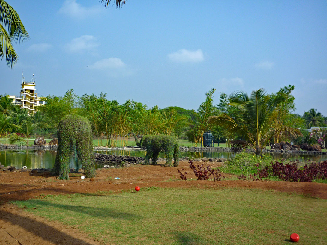Auf dem Golfplatz vom Lalit Interconti in Goa