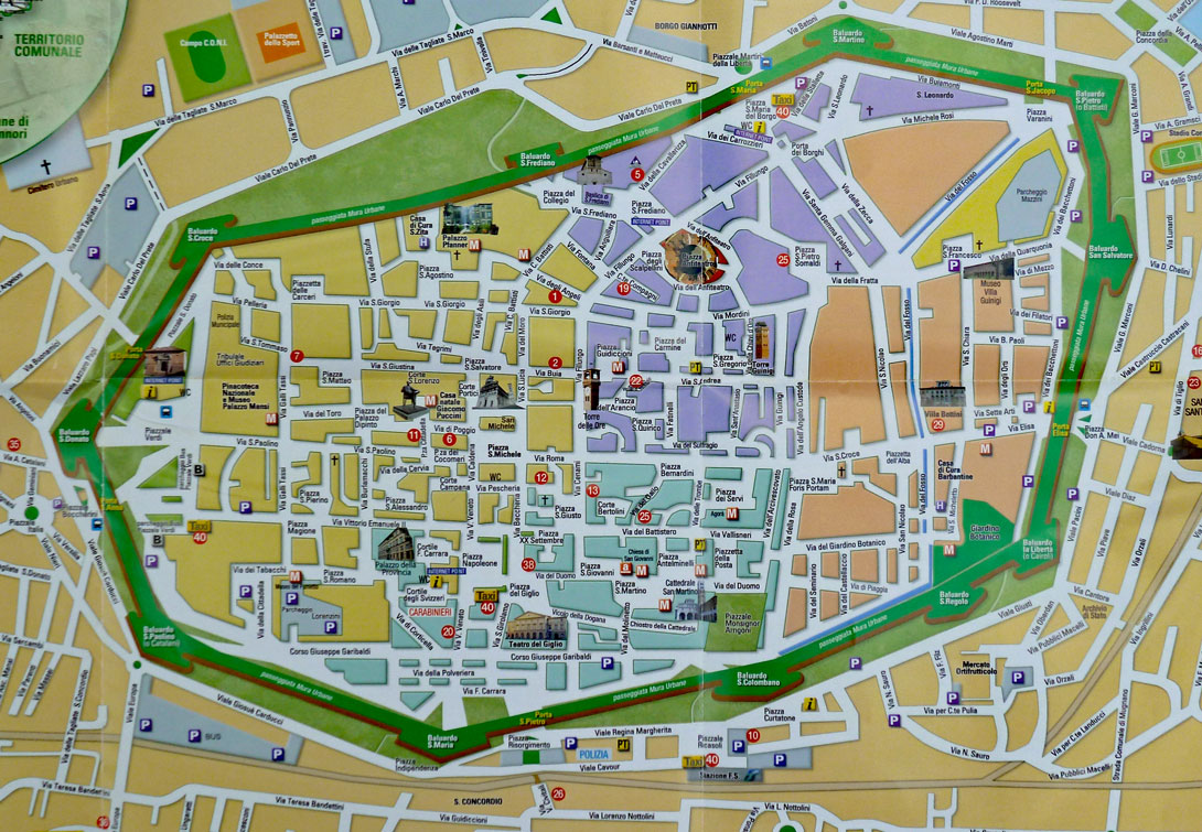 Lucca Stadtplan
