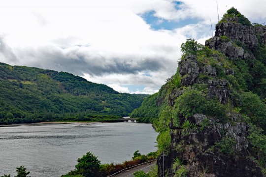 Blick vom Maconde Viewpoint auf die Flussmündung
