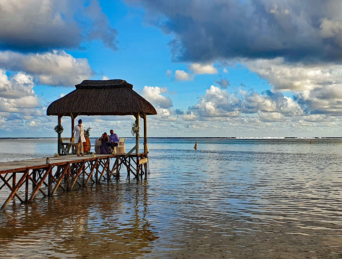 Landungssteg am Outrigger Mauritius Resort