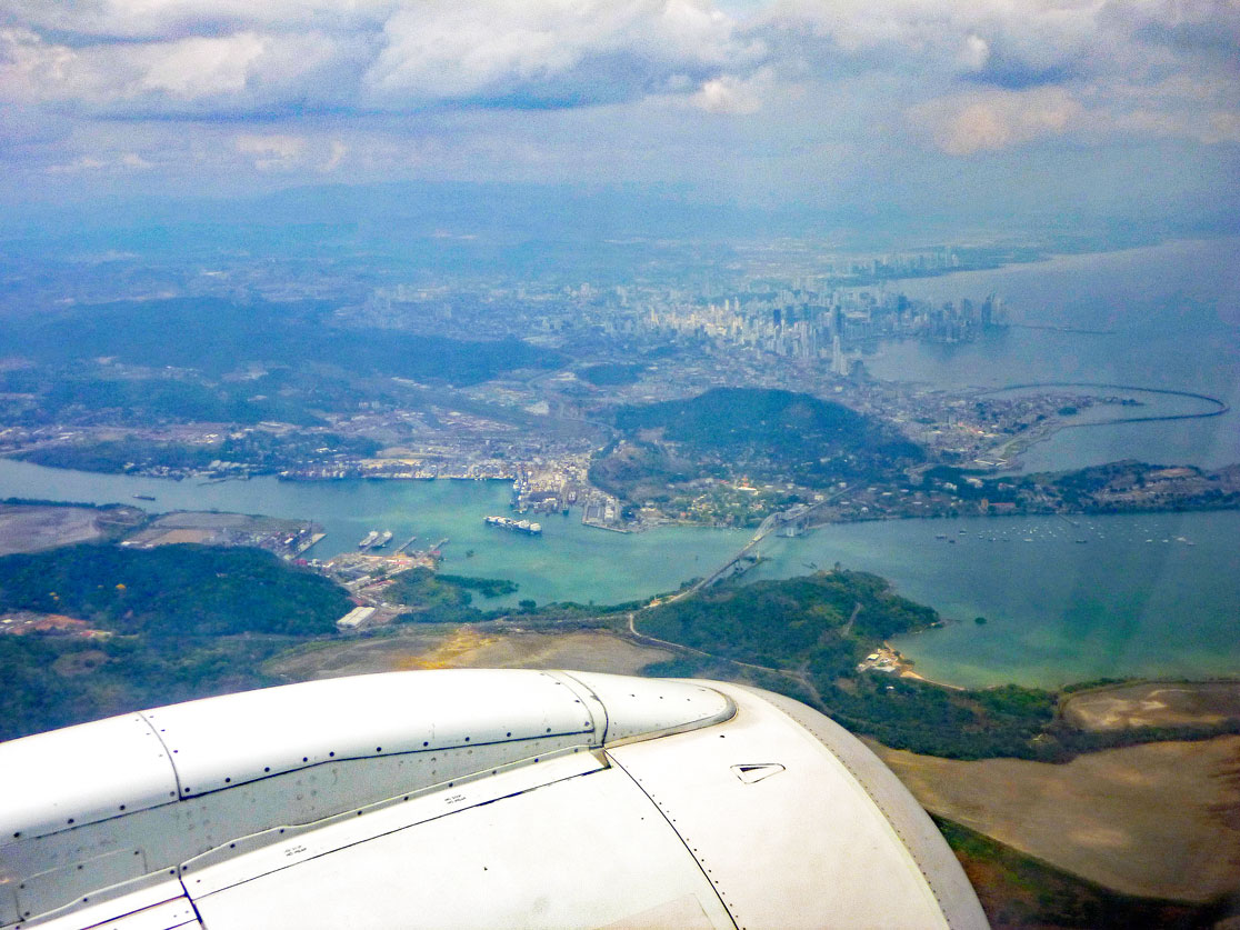 Anflug auf Panama City