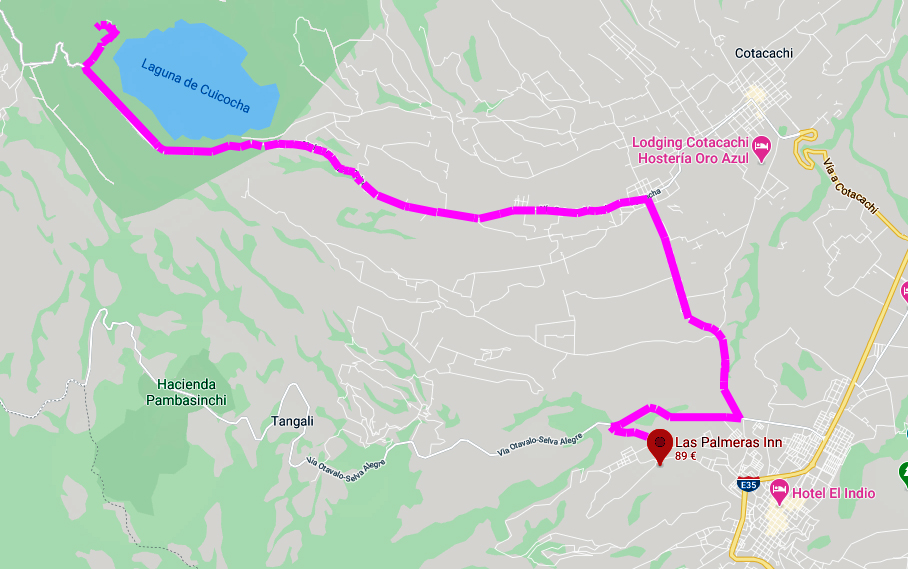 Route nach Cotacochi