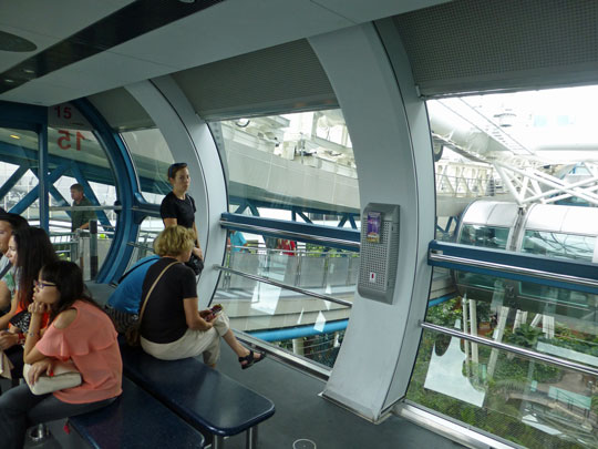 In der Gondel vom Singapore Flyer