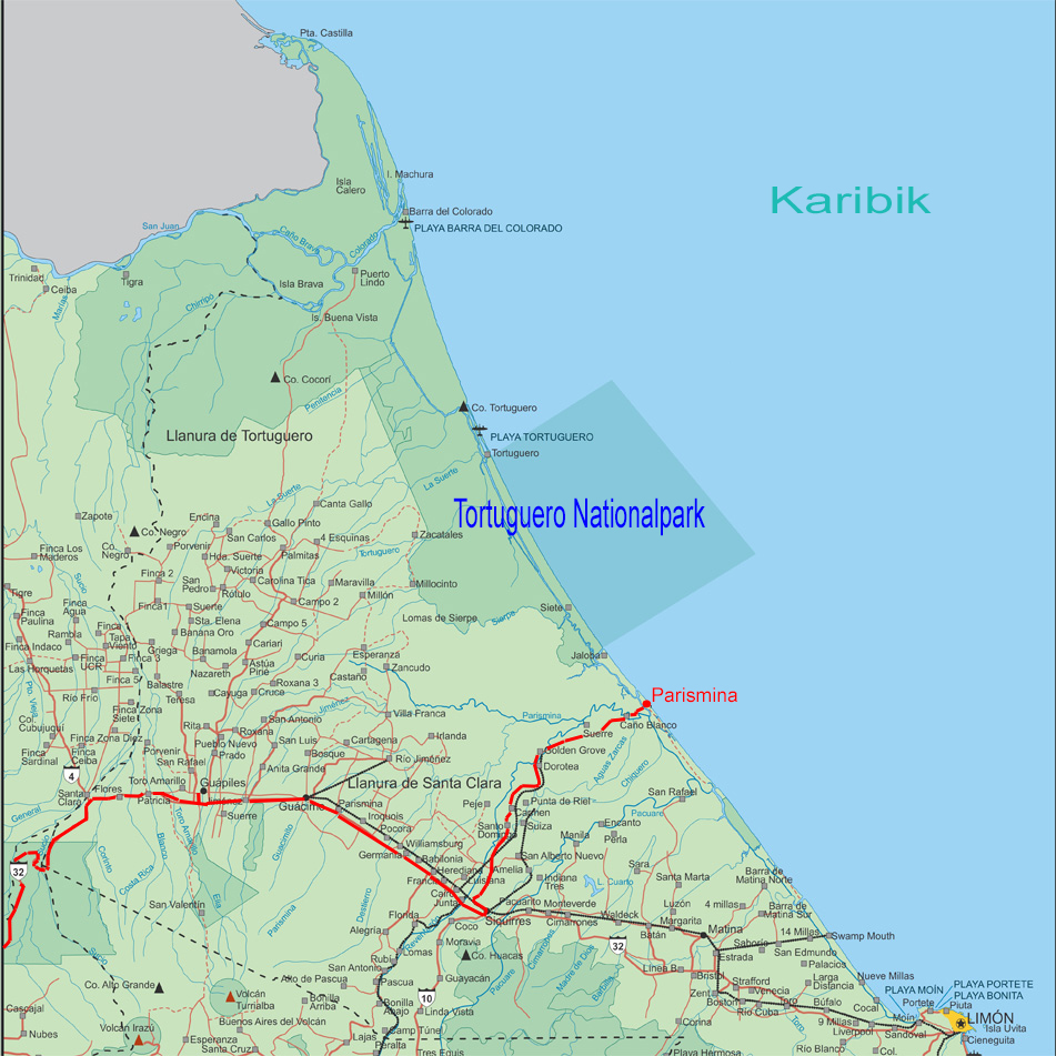 Fahrt zum Tortuguero Nationalpark