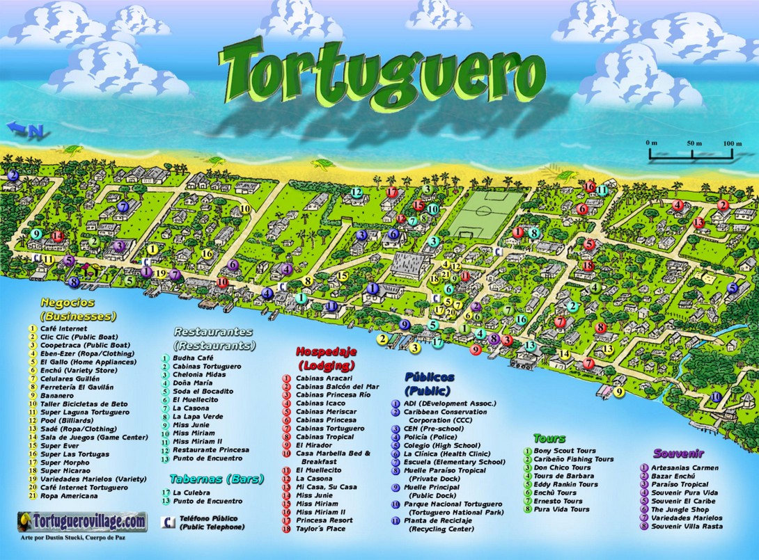 Tortuguero Ortsplan