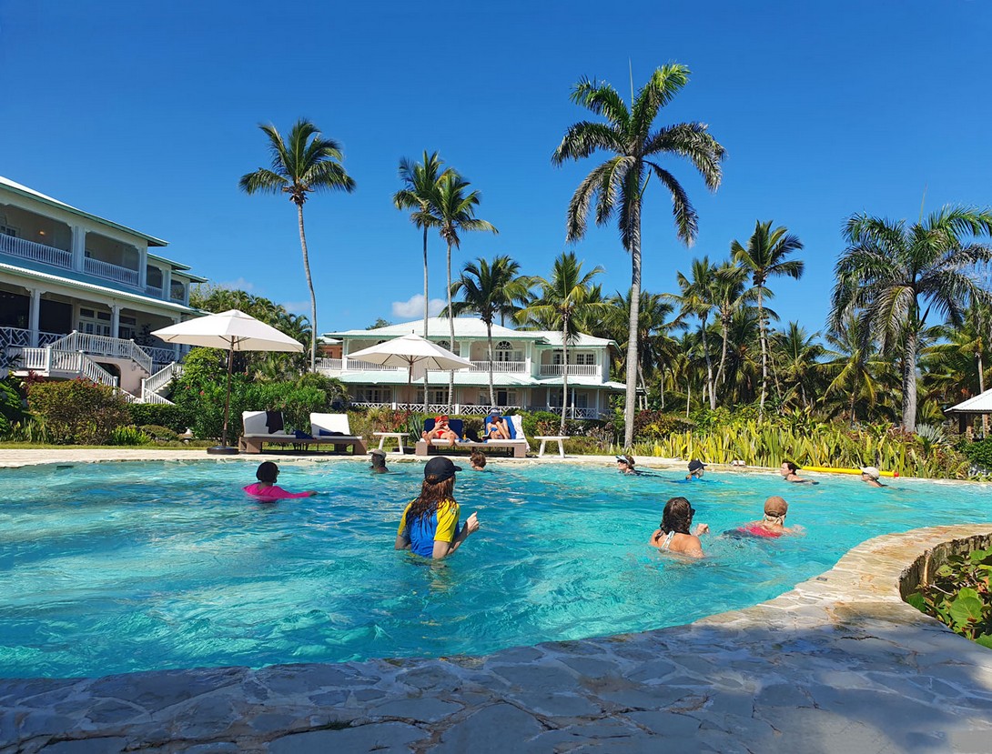 Wassergymnastik im Pool