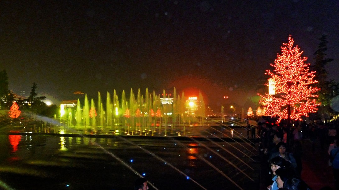 Wasserspiele im Themenpark in Xi´an