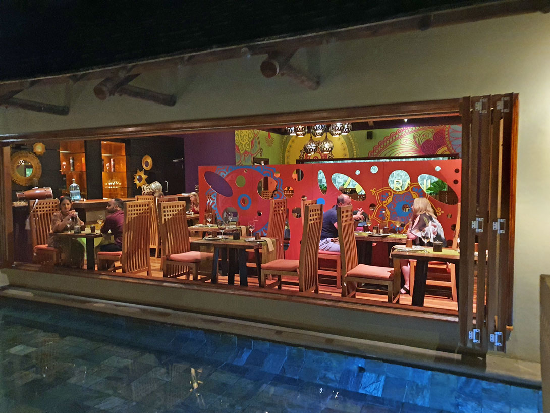 Das Zafarani Restaurant am Abend